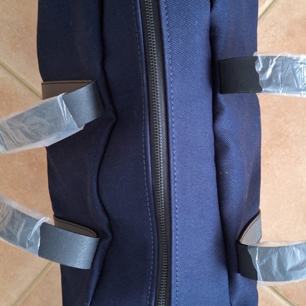 Everlane New The Dipped Weekender Duffle Bag Navy/black Large Twill - Picture 6 of 15